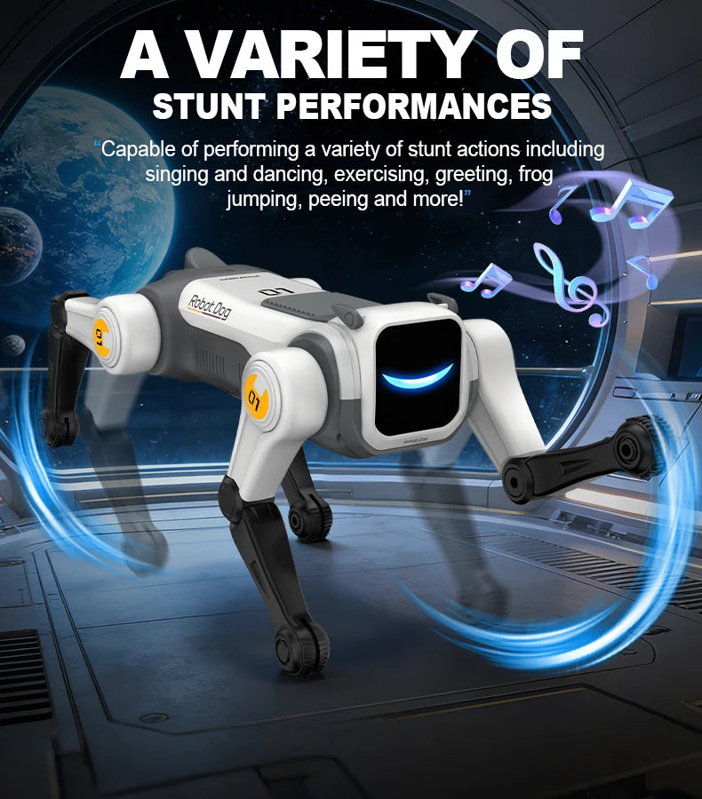 RC Mechanical Dog Intelligent AI RC Robot Dog Voice Command Programmable Singing Dancing Electronic Stunt Bionic Smart Robot Dog