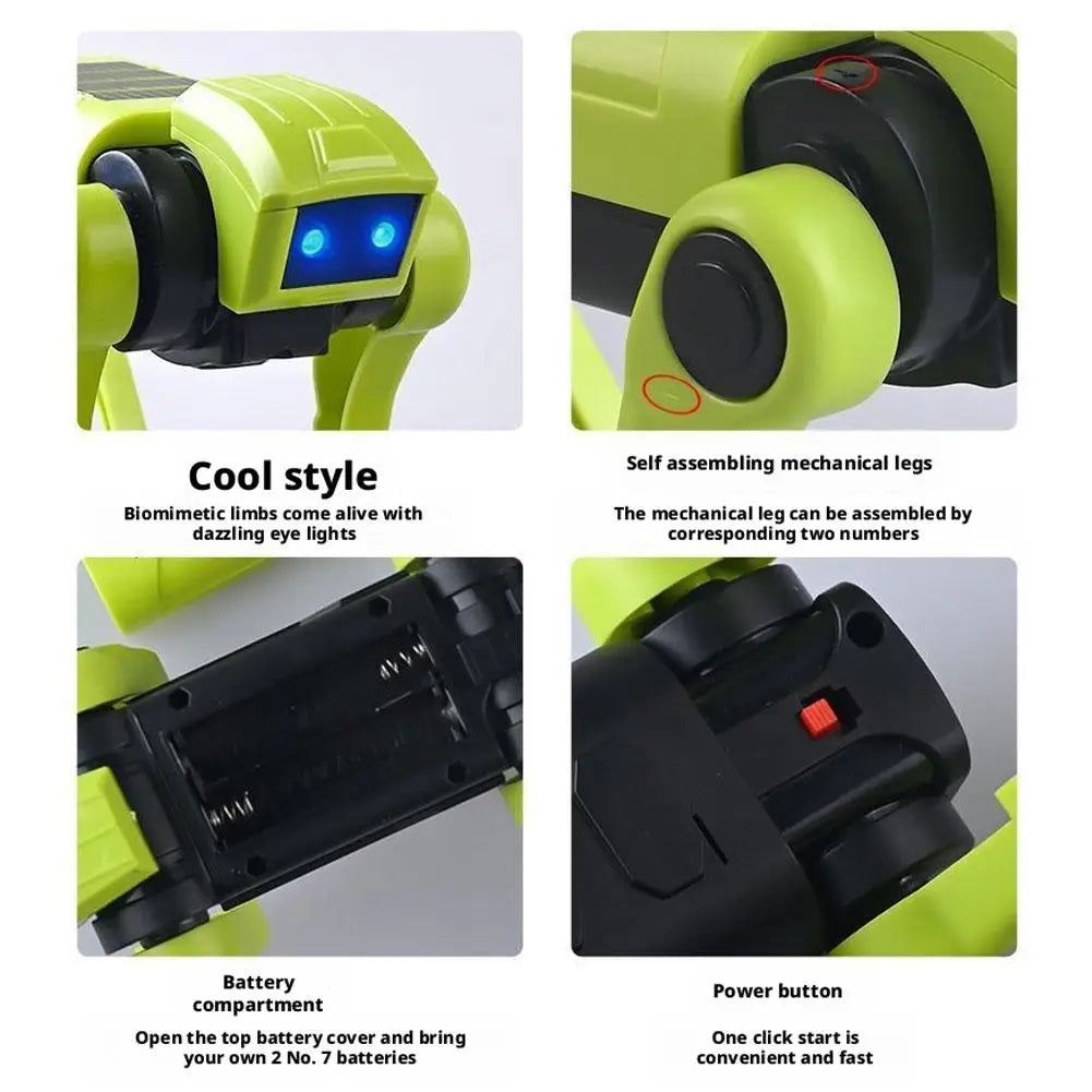 Rc Robot Children's Remote Control Mechanical Dog Toy Science Teaching Diy Assembling Model Electric Set Toys for Boys Kids Gift