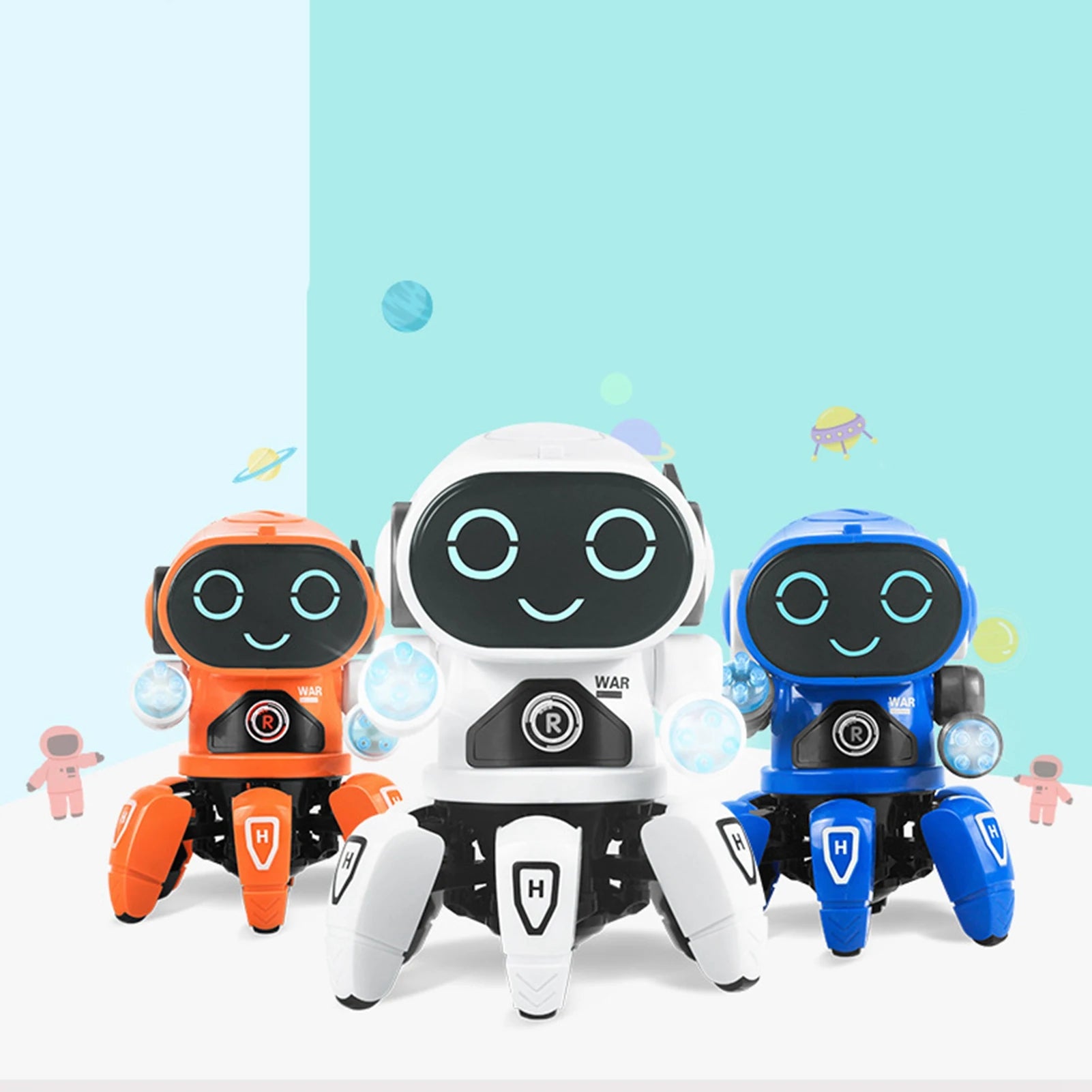 Children Robot  Electric Robot  Robot  Six Claws Plastic Intelligent Dancing Singing Light Electric Robot  for Boys