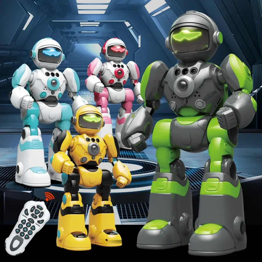 Intelligent RC Robot Voice Gesture Control Programming Machine Music Dancing Toys Recording Electric Robot Toy Children Gift