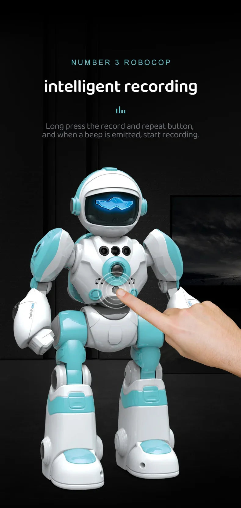 Intelligent RC Robot Voice Gesture Control Programming Machine Music Dancing Toys Recording Electric Robot Toy Children Gift