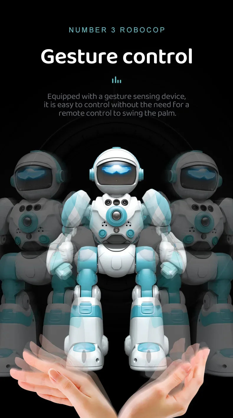 Intelligent RC Robot Voice Gesture Control Programming Machine Music Dancing Toys Recording Electric Robot Toy Children Gift