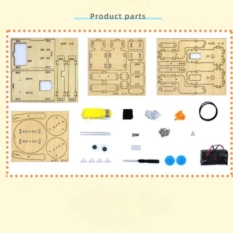 DIY Drumming Robot children's science and education experimental toys, hand-assembled models, science and education toys