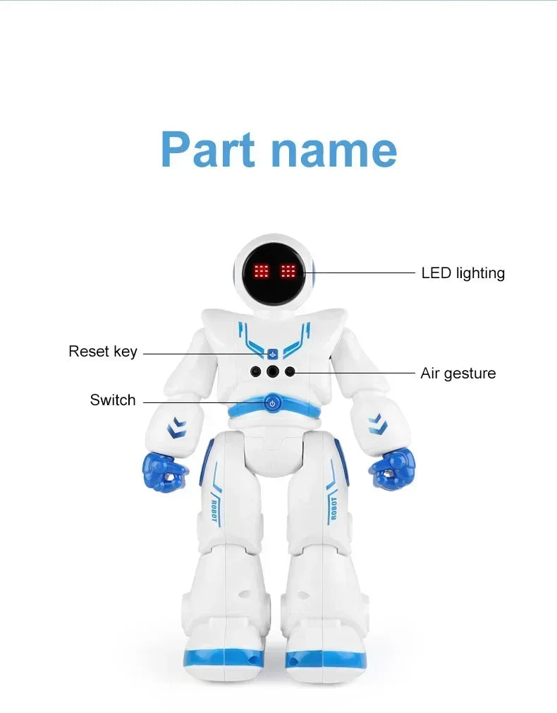Smart Robot Toy with Gesture & Touch Sensing, Programmable Remote Control Space Robot