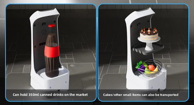 Food Delivery Robot Toy with Light & Sound Remote-controlled Car Parent-Child Interactive Food Delivery Machine Creative Gift