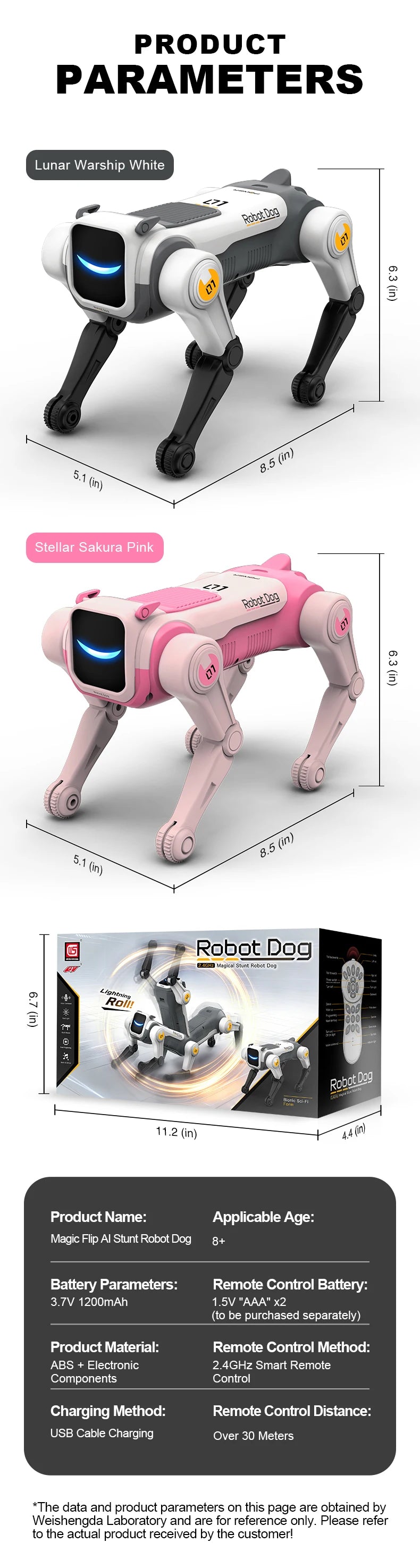 RC Mechanical Dog Intelligent AI RC Robot Dog Voice Command Programmable Singing Dancing Electronic Stunt Bionic Smart Robot Dog