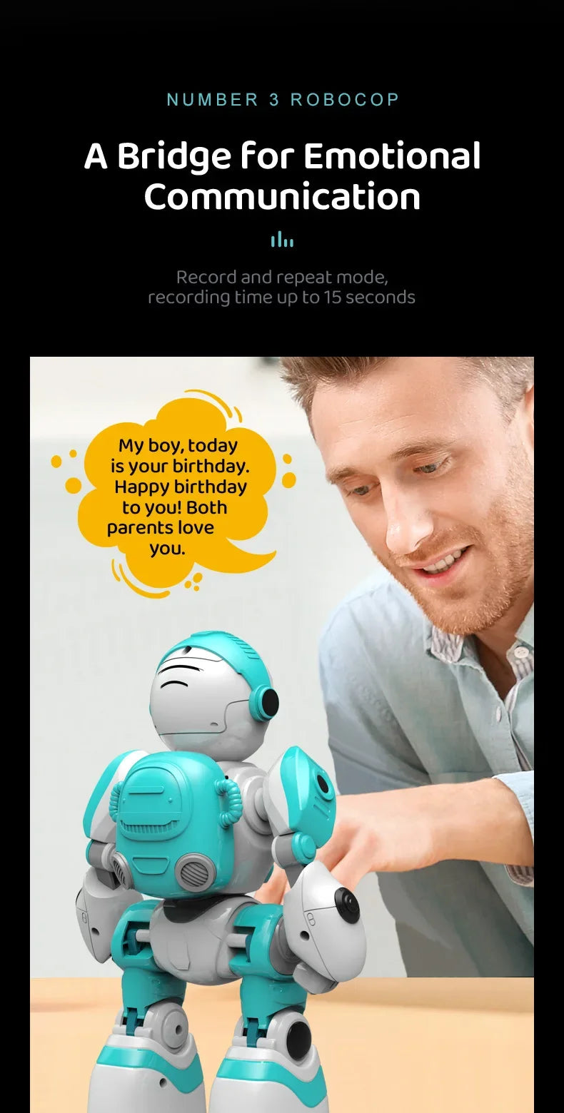 Intelligent RC Robot Voice Gesture Control Programming Machine Music Dancing Toys Recording Electric Robot Toy Children Gift