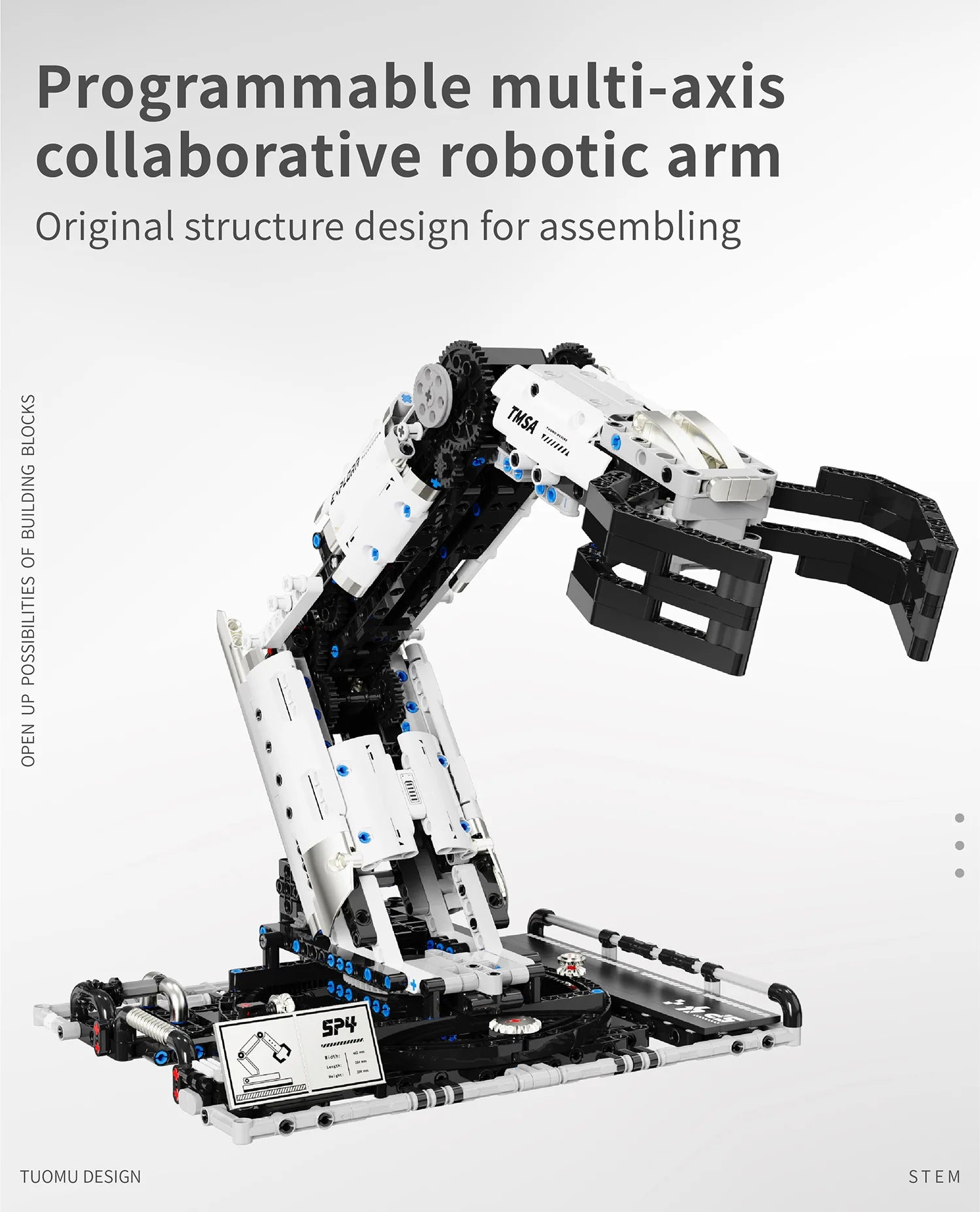 Robotic Arm Building Blocks Programmable Remote Control toys STEM Learning Cultivation of interest in mechanical engineering