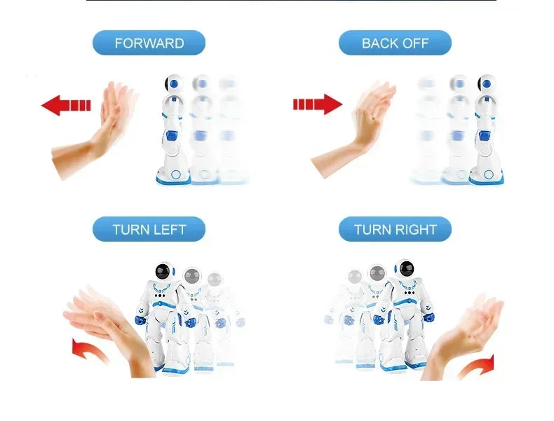 Smart Robot Toy with Gesture & Touch Sensing, Programmable Remote Control Space Robot