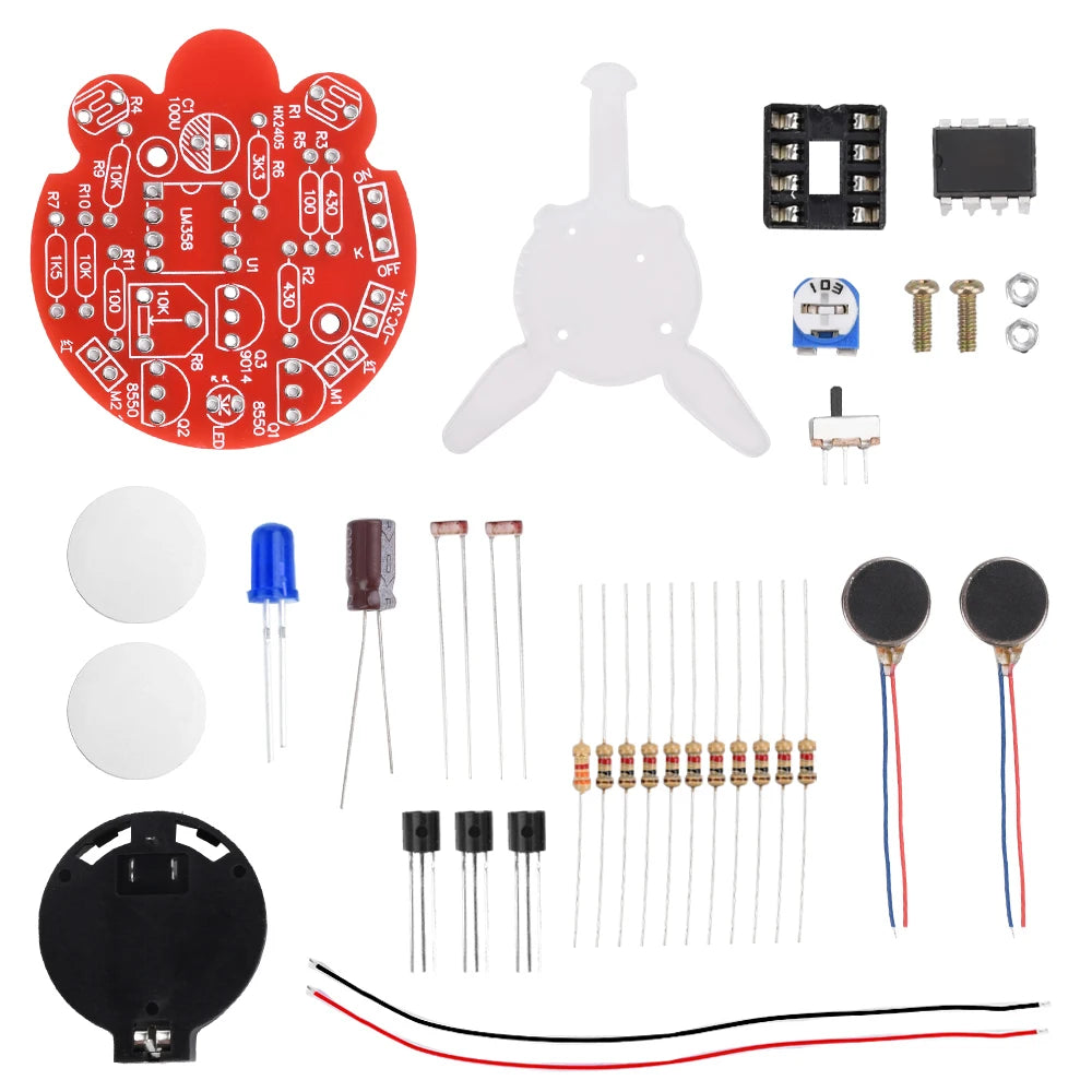 Intelligent Robot Follows The Light Source To Move Led Light Chaser Robot DIY Robot Toy Photosensitive Sensor Mobile Robot Part