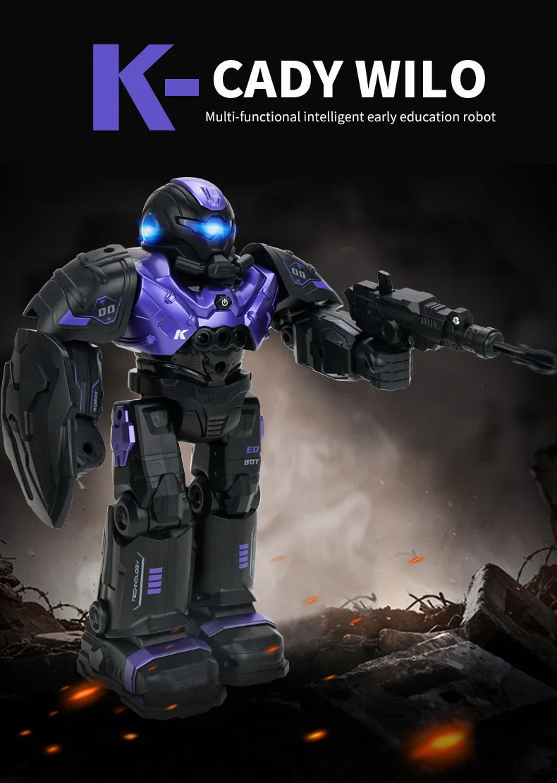 Rc Robot Intelligent Samrt Infrared Sensor Emo Robo Dance 2.4G Programming Remote Control Robot Toys for Kids Boys Girls Gift