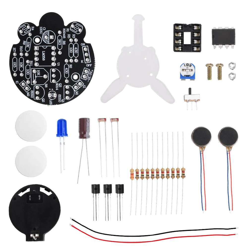 Intelligent Robot Follows The Light Source To Move Led Light Chaser Robot DIY Robot Toy Photosensitive Sensor Mobile Robot Part