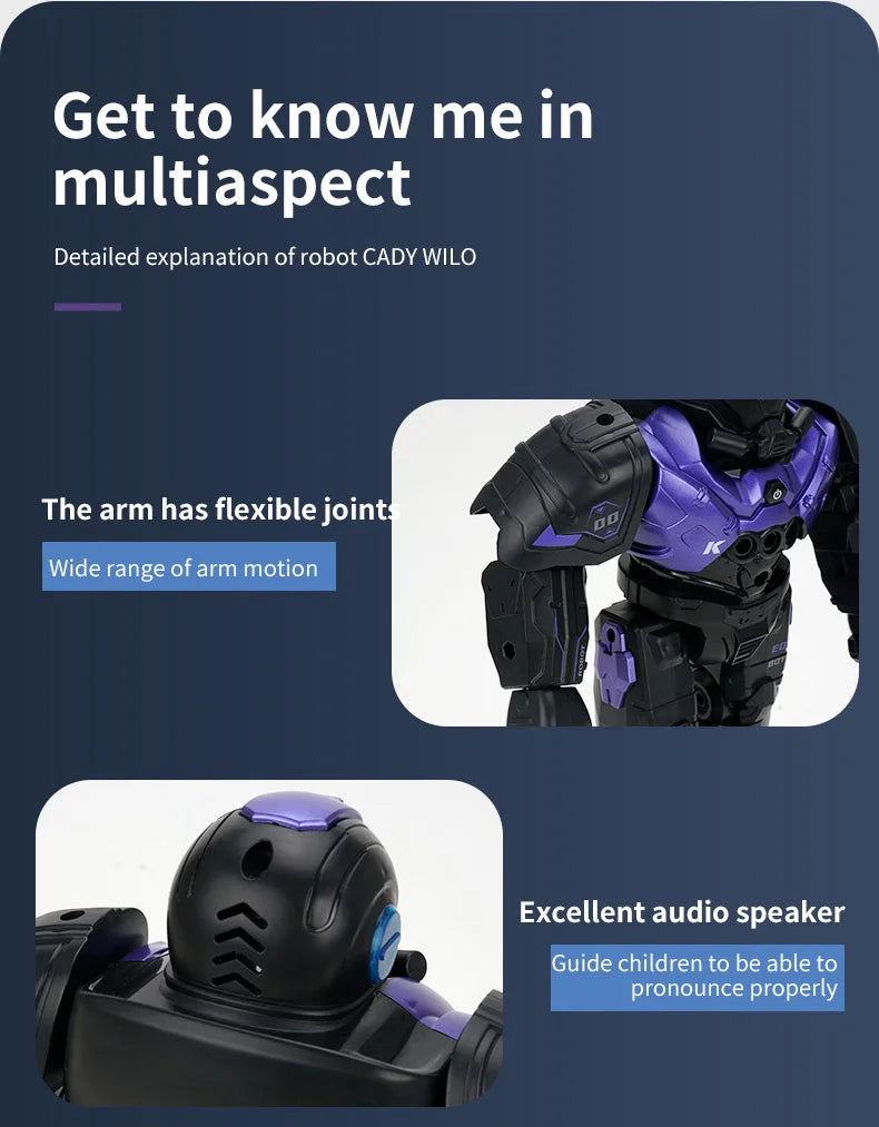 Rc Robot Intelligent Samrt Infrared Sensor Emo Robo Dance 2.4G Programming Remote Control Robot Toys for Kids Boys Girls Gift