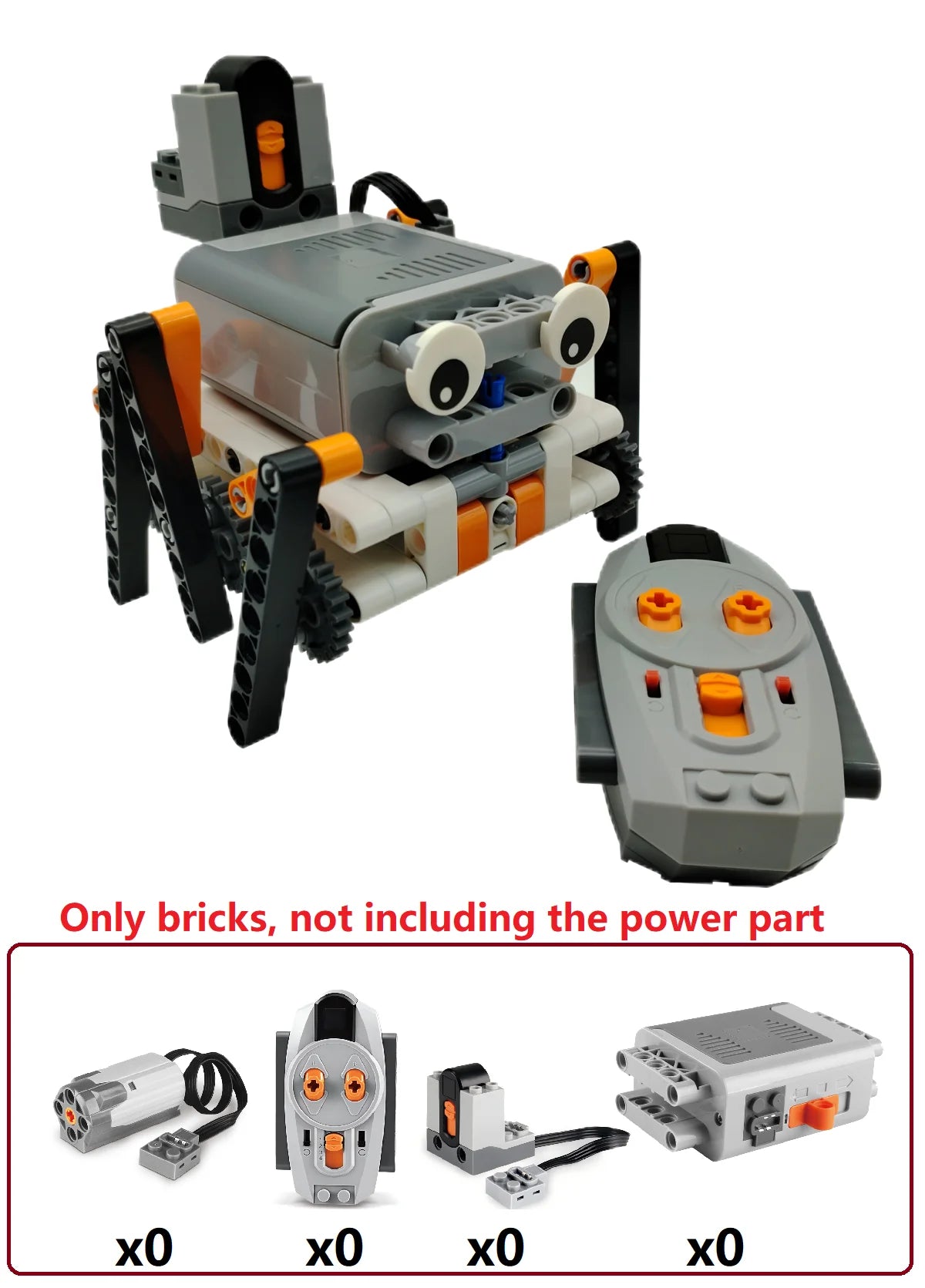 Technical Electric MOC Building Blocks Walking Robot RC Omnidirectional Robot Model DIY  bricks blocks Kids Fun Toy
