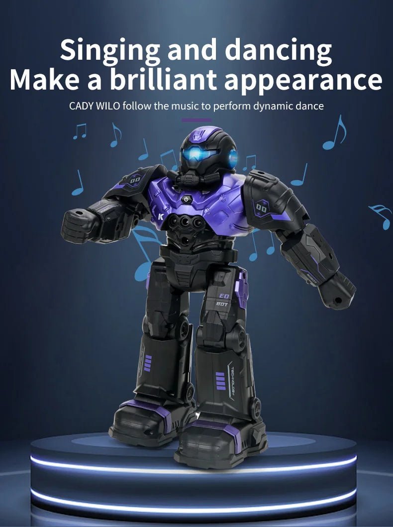 Rc Robot Intelligent Samrt Infrared Sensor Emo Robo Dance 2.4G Programming Remote Control Robot Toys for Kids Boys Girls Gift