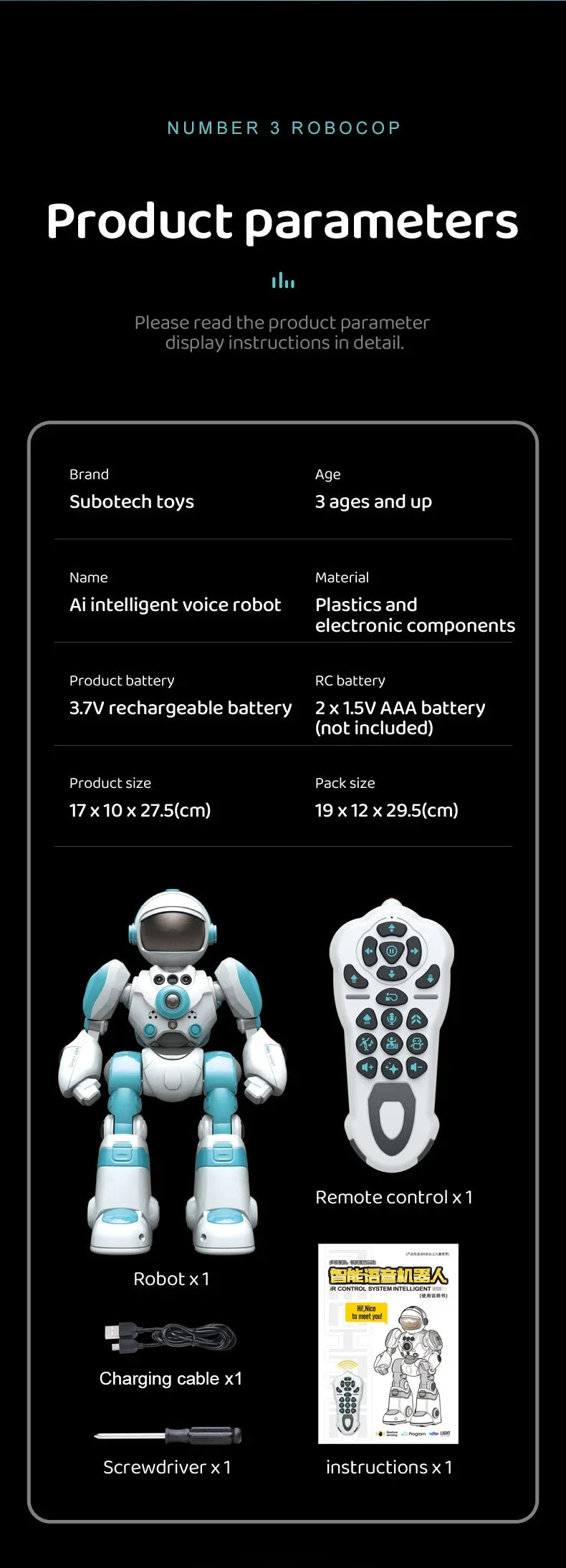Intelligent RC Robot Voice Gesture Control Programming Machine Music Dancing Toys Recording Electric Robot Toy Children Gift