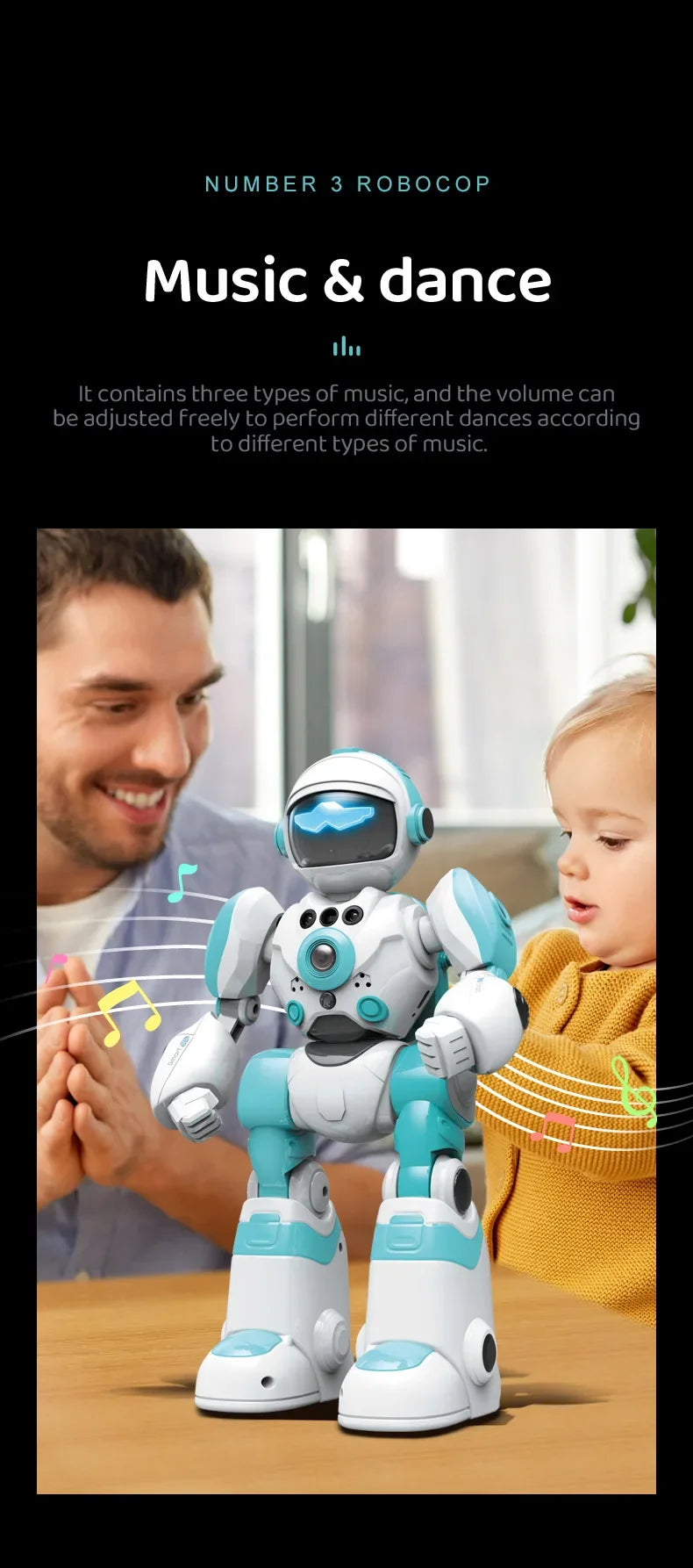 Intelligent RC Robot Voice Gesture Control Programming Machine Music Dancing Toys Recording Electric Robot Toy Children Gift