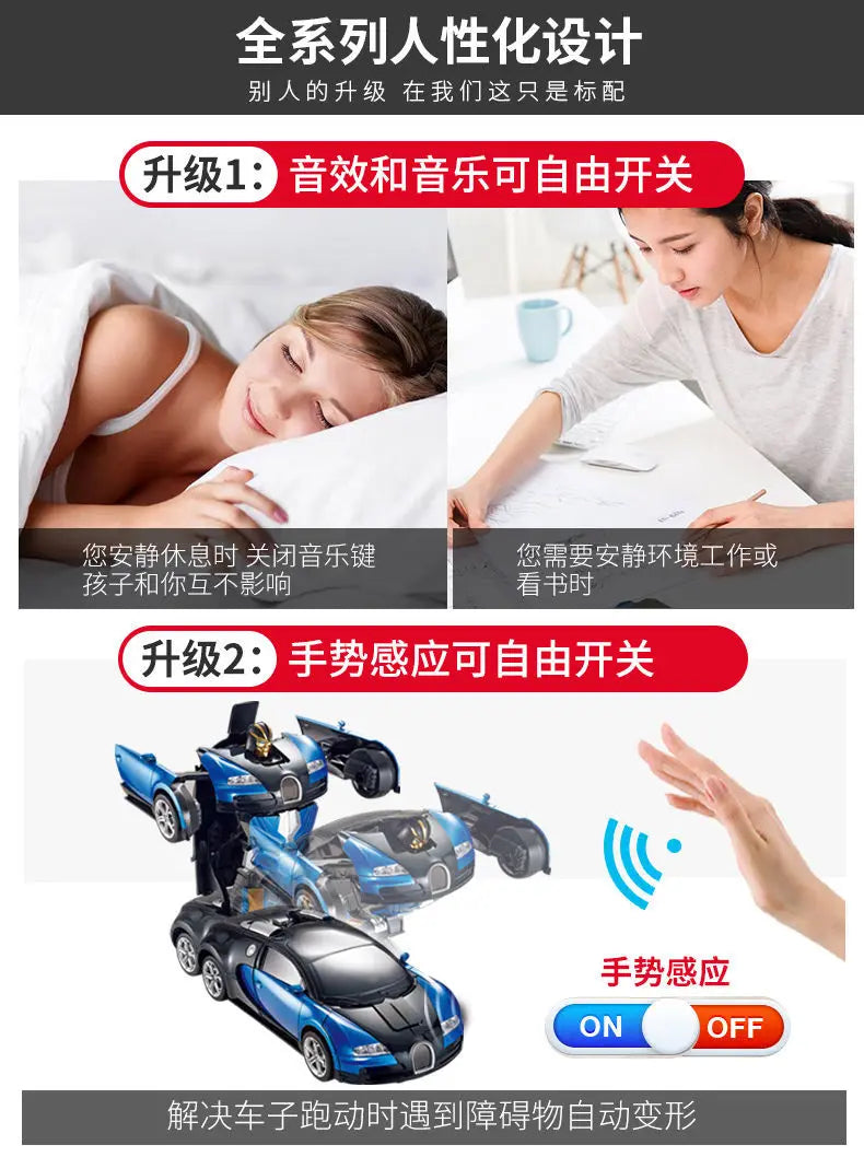 1:12 36cm RC Car Robot Gesture Sensing Deformation Fighting Robots Modles Transformation Remote Control Cars Toys Gifts for Boys