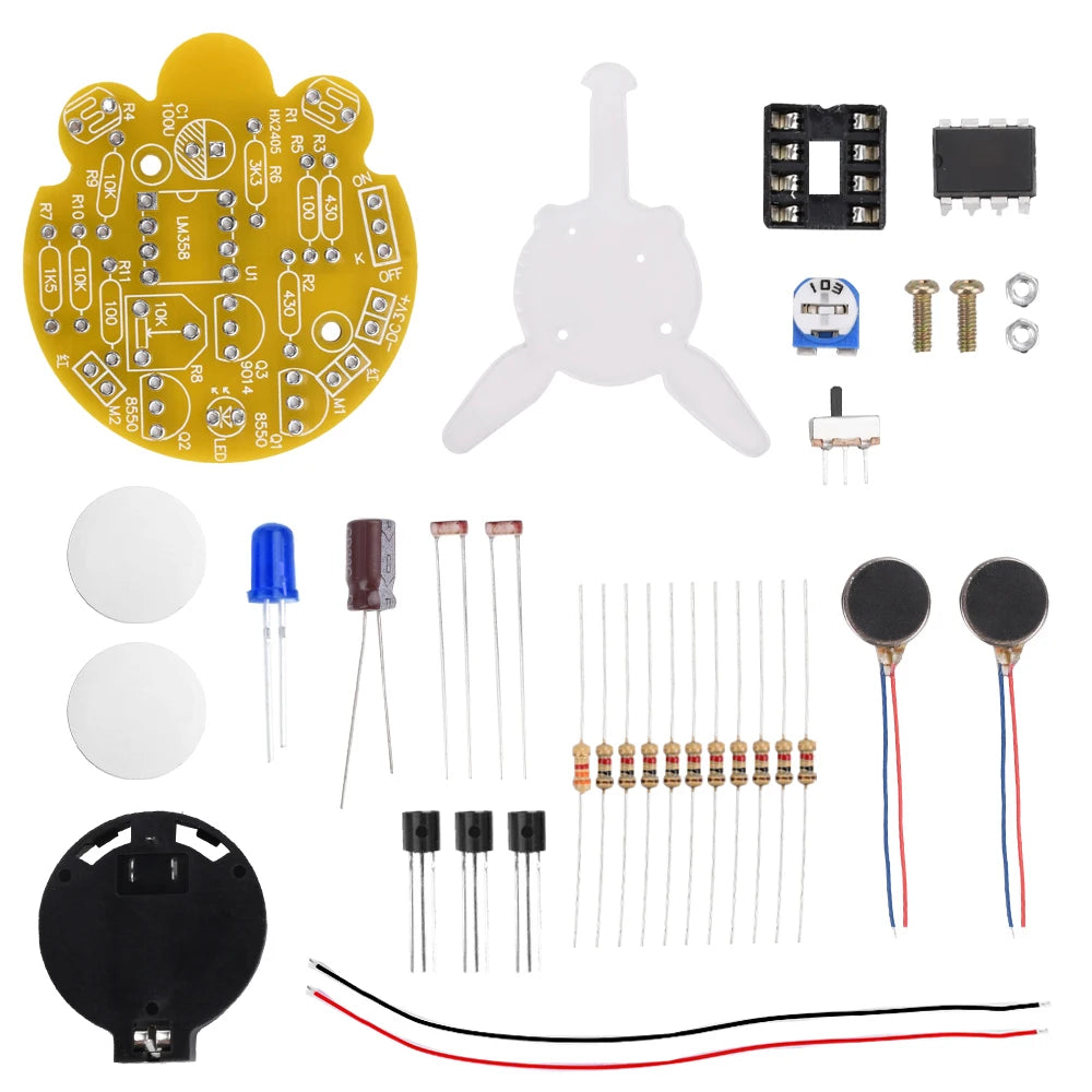 Intelligent Robot Follows The Light Source To Move Led Light Chaser Robot DIY Robot Toy Photosensitive Sensor Mobile Robot Part