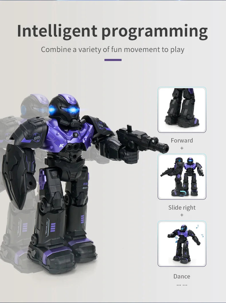 Rc Robot Intelligent Samrt Infrared Sensor Emo Robo Dance 2.4G Programming Remote Control Robot Toys for Kids Boys Girls Gift