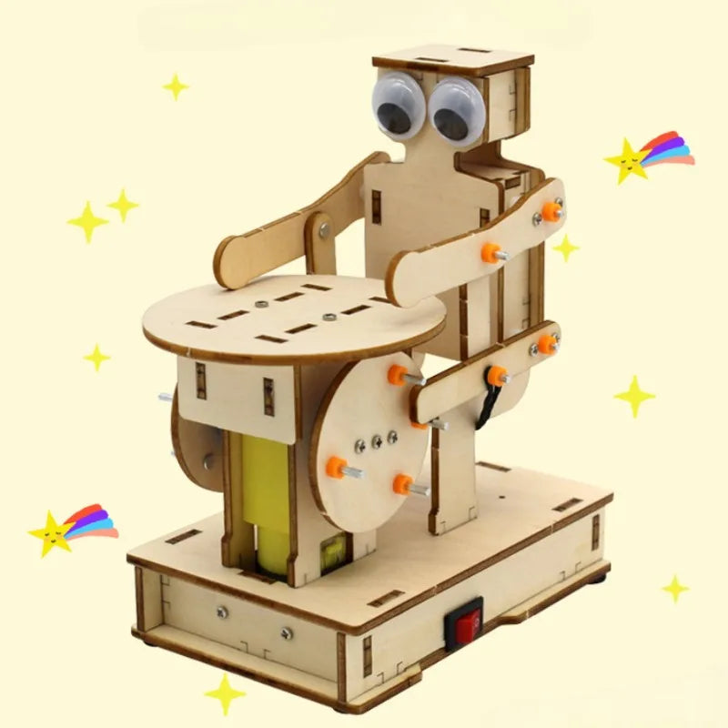 DIY Drumming Robot children's science and education experimental toys, hand-assembled models, science and education toys