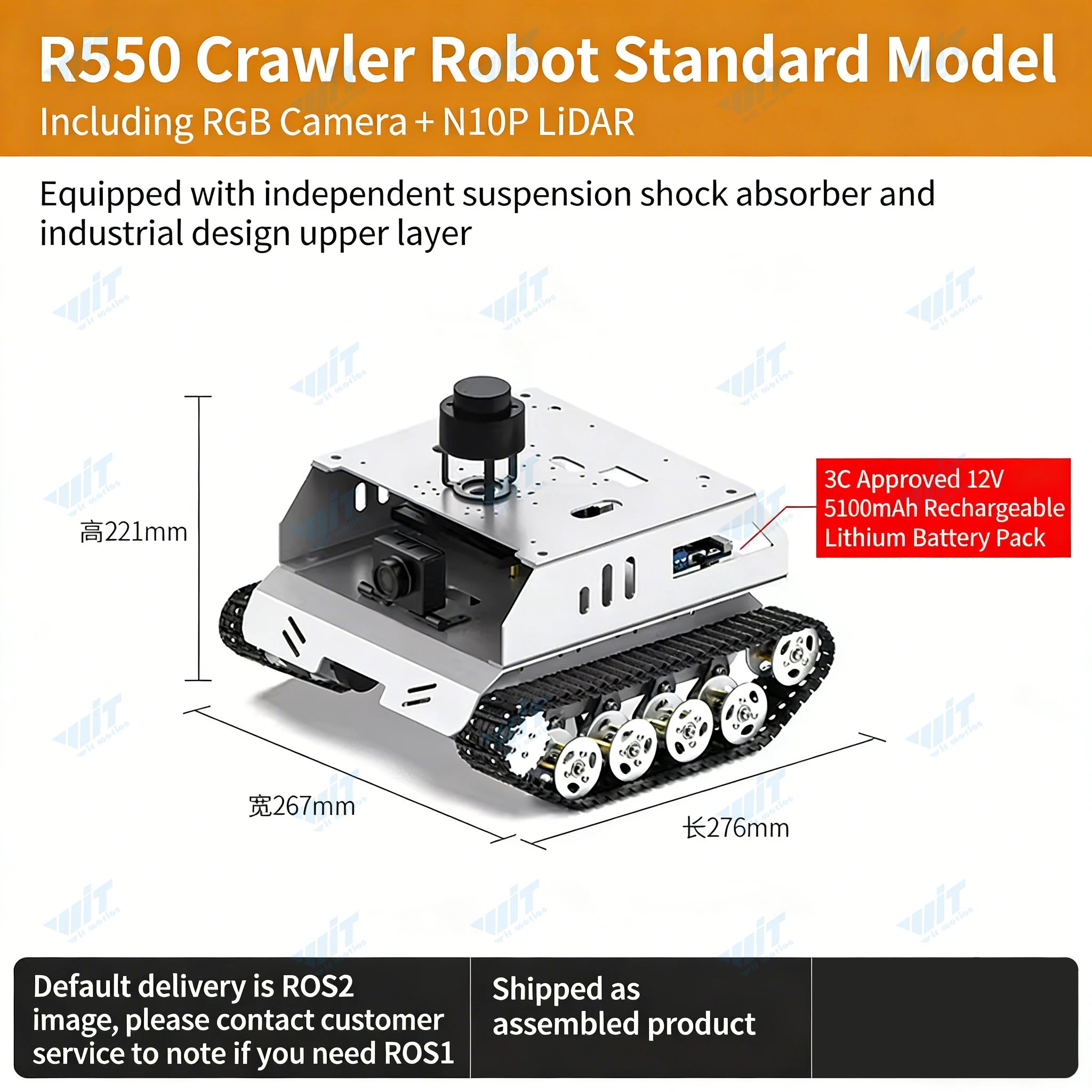 Raspberry Pi 5 R550 smart Robot Car ROS2 3D Depth vision LiDAR navigation Ackermann Differential Drive Mecanum Wheel AI Robot
