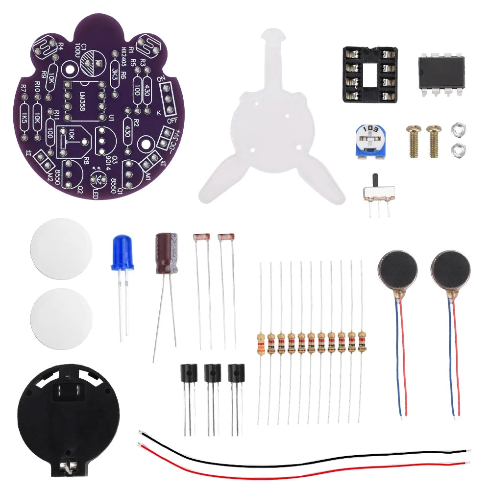 Intelligent Robot Follows The Light Source To Move Led Light Chaser Robot DIY Robot Toy Photosensitive Sensor Mobile Robot Part