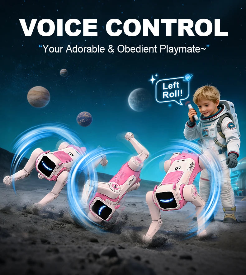 RC Mechanical Dog Intelligent AI RC Robot Dog Voice Command Programmable Singing Dancing Electronic Stunt Bionic Smart Robot Dog