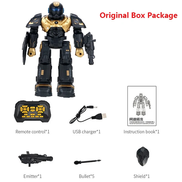 Rc Robot Intelligent Samrt Infrared Sensor Emo Robo Dance 2.4G Programming Remote Control Robot Toys for Kids Boys Girls Gift